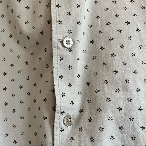 Peter Werth London Short Sleeve Button Down Collared Shirt Gray Size Medium - Picture 5 of 10